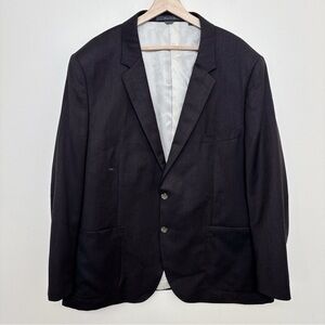 Indochino Mens 52R Brown Wool Button Lined Sport Coat Blazer Custom Made